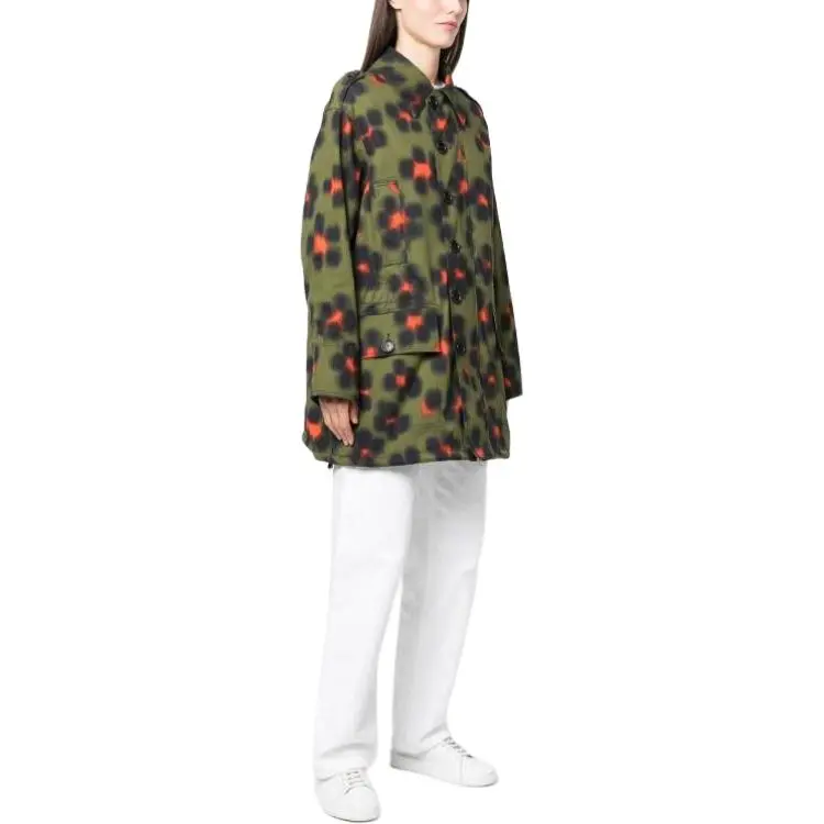 KENZO Floral print Short Raincoat-3