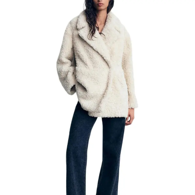 ZARA Trf Coats Women's Frosted White-2