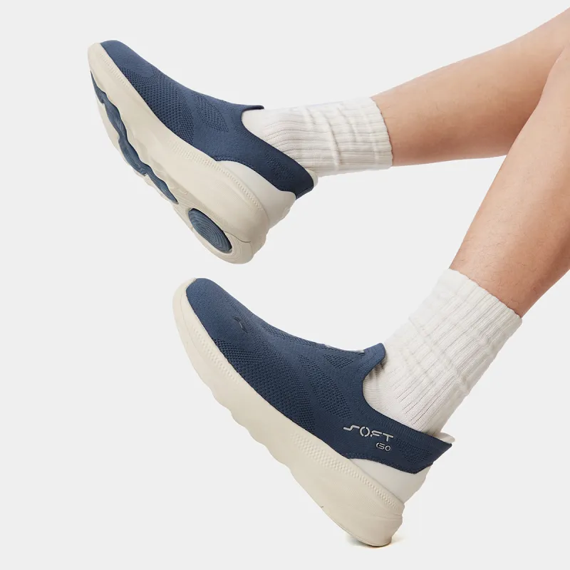LiNing SOFT GO 2 Slip-Resistant Abrasion-Resistant Rebound Cushioning Lightweight Low-Top Casual Shoes Men's Blue-7