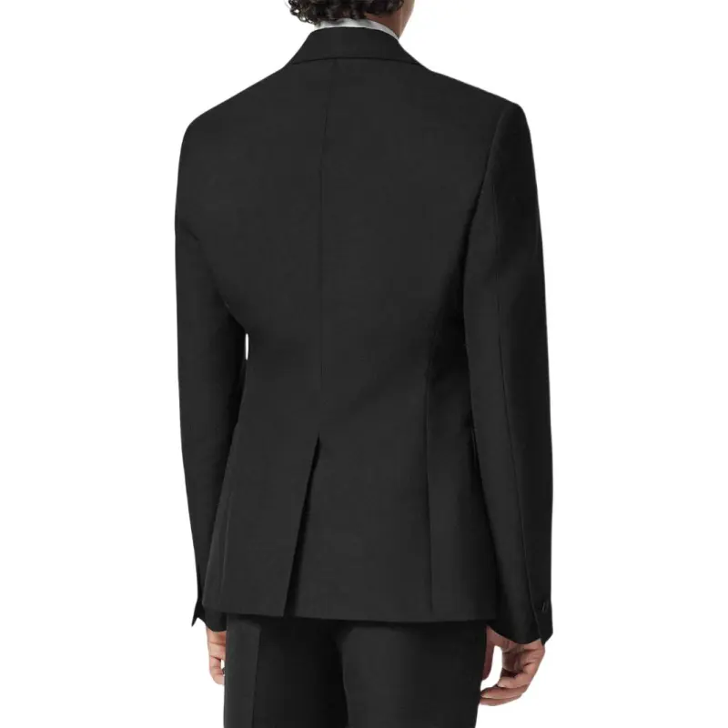 VERSACE Satin Trim Single Breasted Tailored Blazer-2