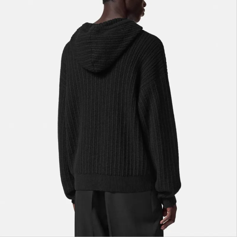 VERSACE Medusa embroidered Cable knit Hoodie-2