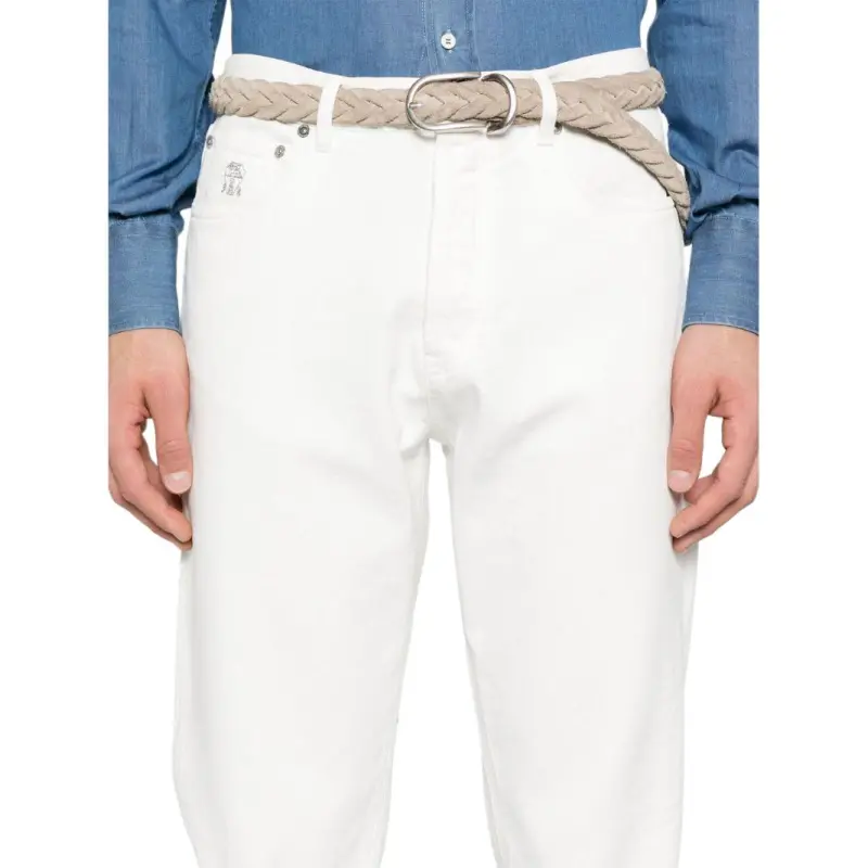 Brunello Cucinelli Garment Dyed Iconic Fit Five Pocket Trousers-4