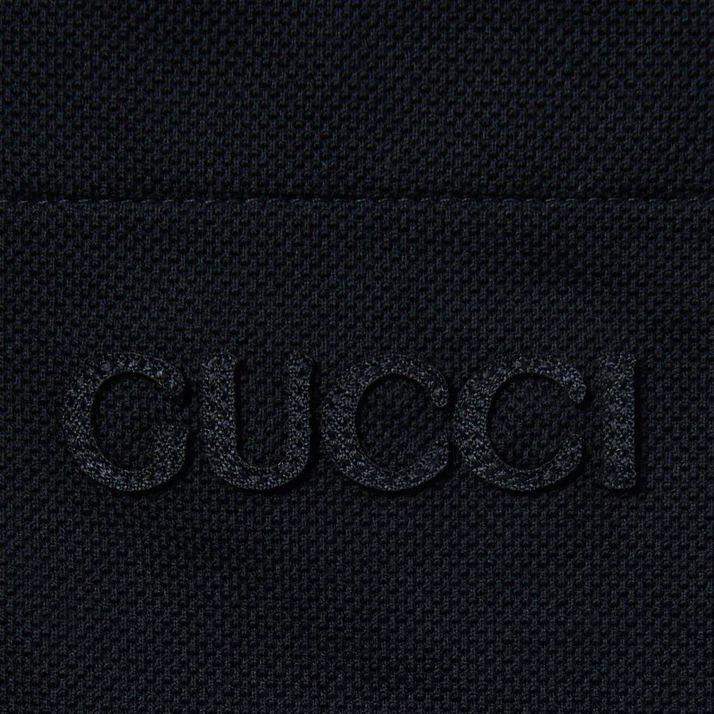 GUCCI Logo Embroidered Short Sleeve Polo Shirt-6