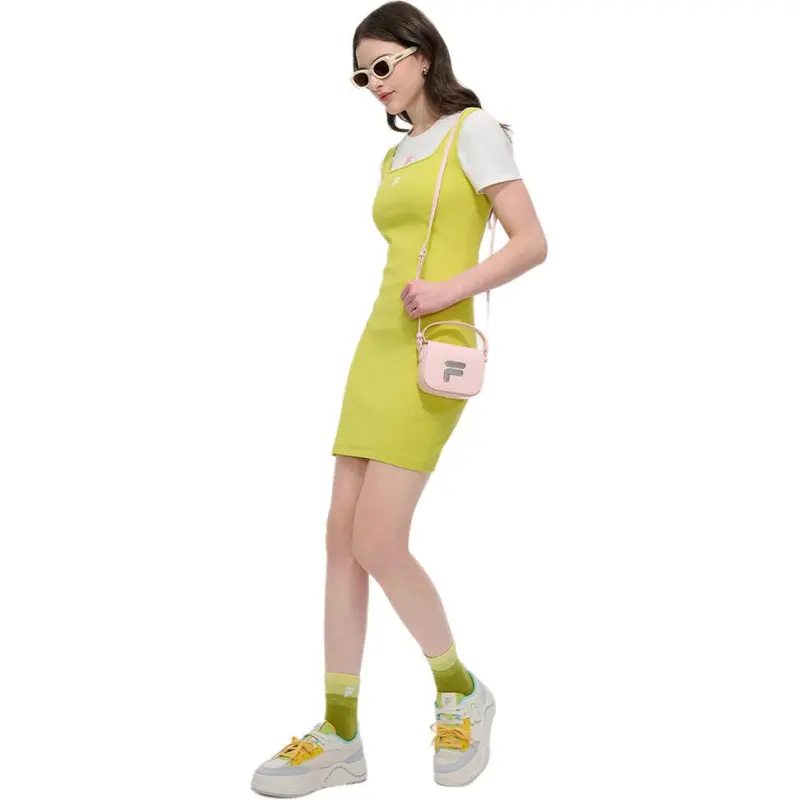 FILA FUSION FOB Collection FUSION LIFE Slip Dress Women's Olive Green L G-3