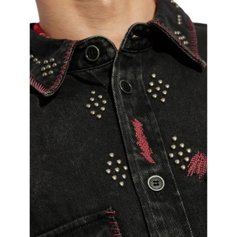 ISABEL MARANT Osco Denim Overshirt-4