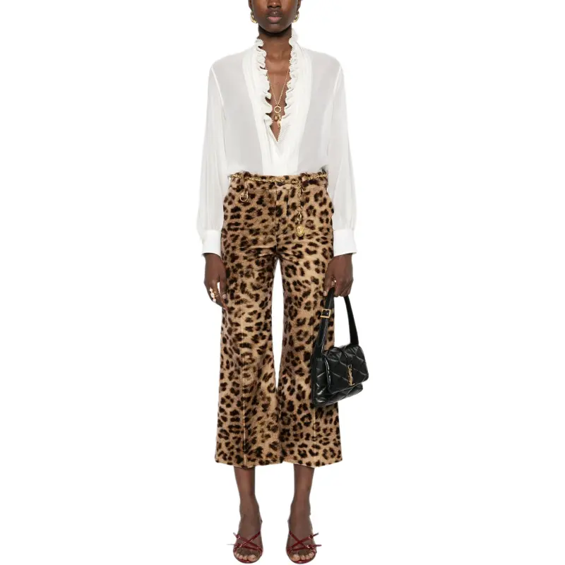 TOM FORD Ruffle Detailed V Neck Blouse-1