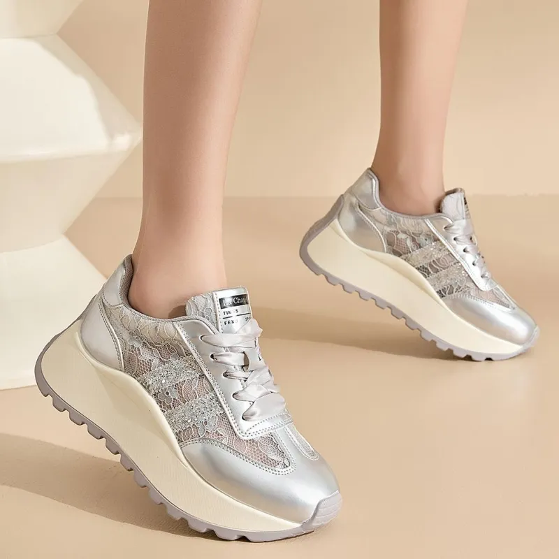 La Chapelle Slip Resistant And Breathable Low Top Chunky Sneakers Women's-6