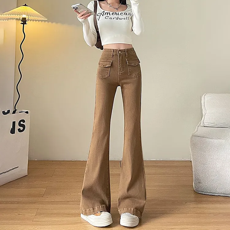 HTHK Casual Pants Women's Brown-3