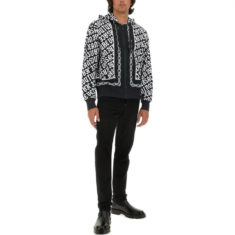 VERSACE JEANS COUTURE Zip up Cotton Hoodie-2