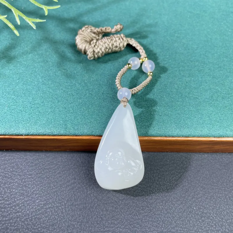 BUDOUXIAOAI Pendants White Jade Women's-1