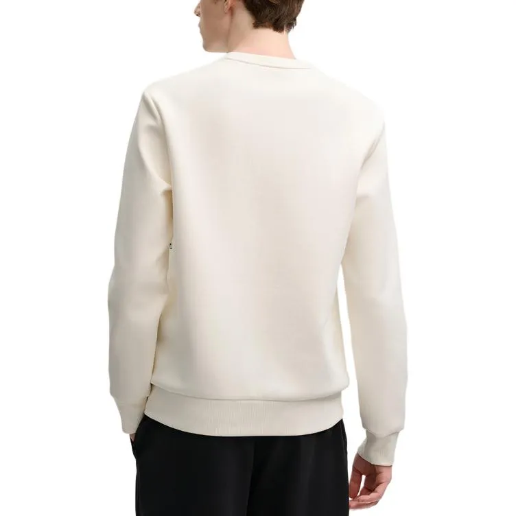 FILA Casual Sportswear Men Clothing Set Egrets White Top+Black Pants-2