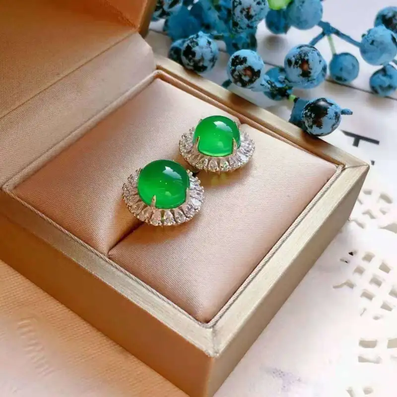 Grace Chalcedony Stud Earrings Women's-3
