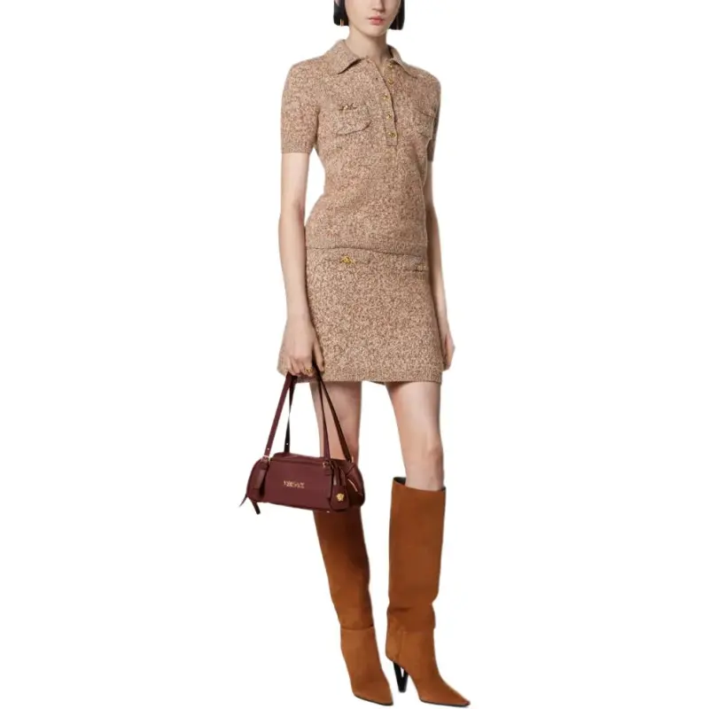 VERSACE Medusa '95 Knitted Miniskirt-1