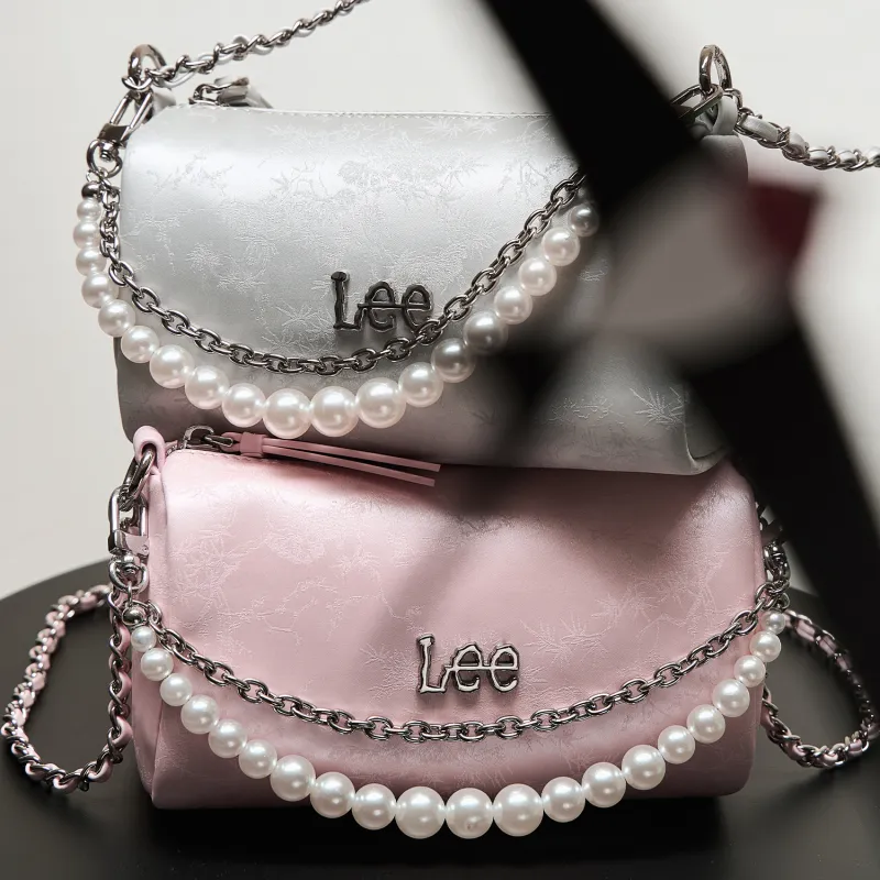 Lee PU Shoulder Bag Regular Women's Pink/Silver-3