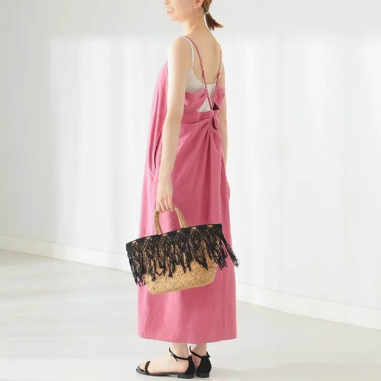 Beams Slip Dresses Women's Pink-3