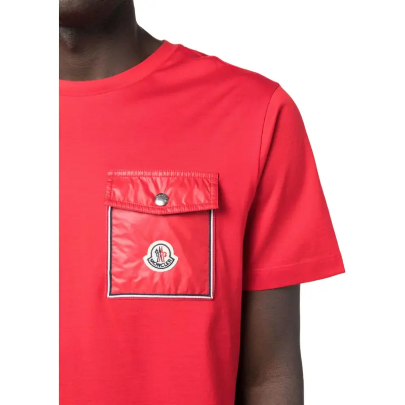 Moncler T-Shirts Men Red-4