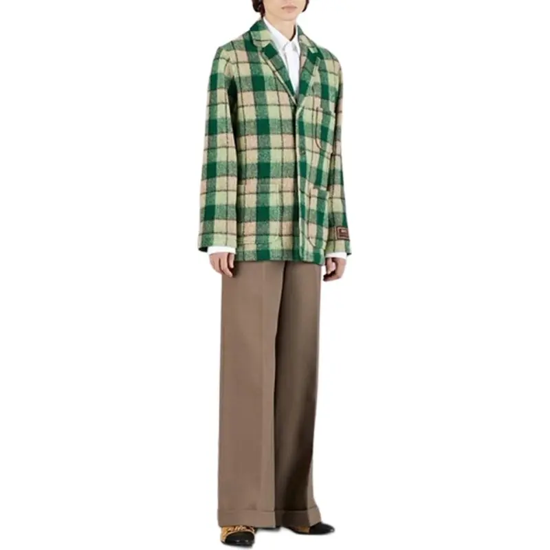 GUCCI Check print Wool blend Blazer-3