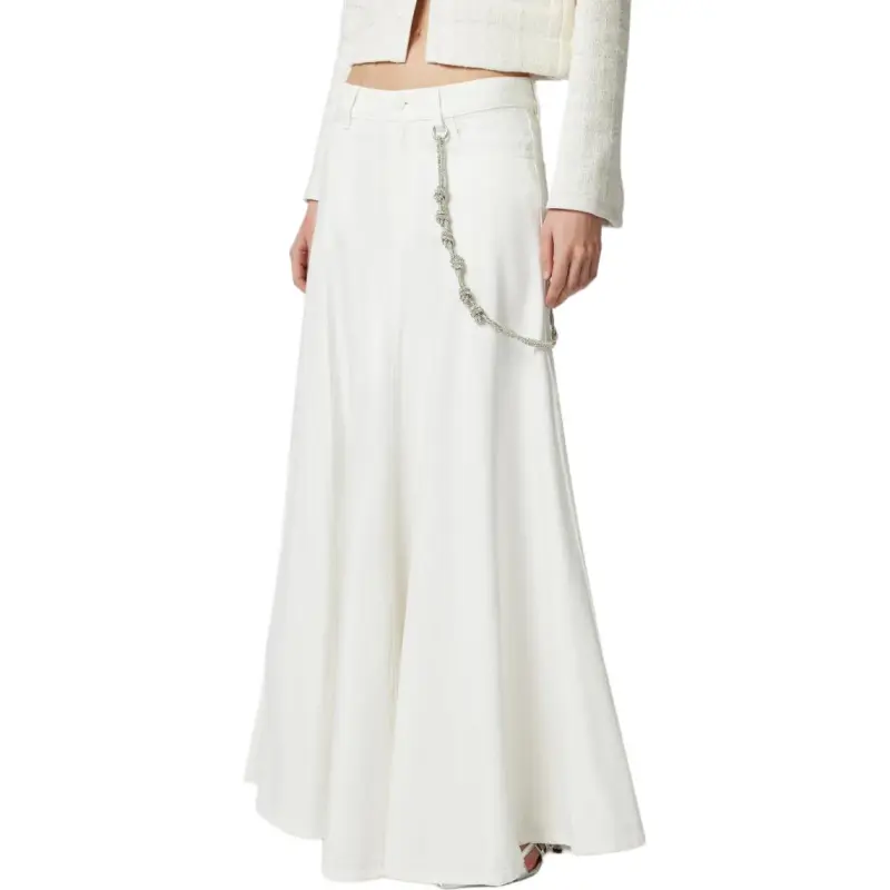 PINKO Jewel Chain Long Skirt-3