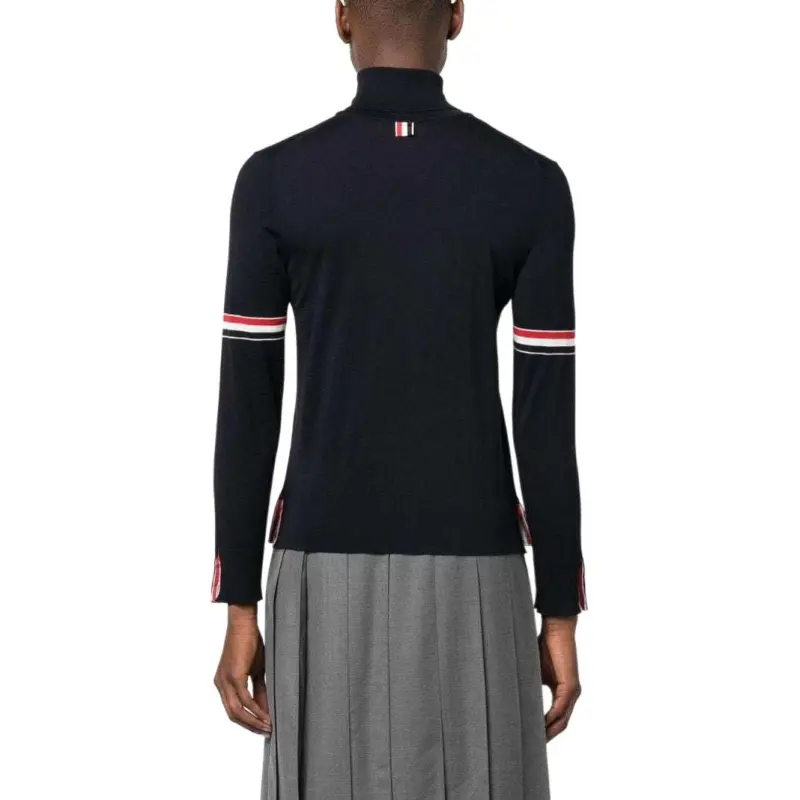 THOM BROWNE Rwb Stripe Roll neck Jumper-4
