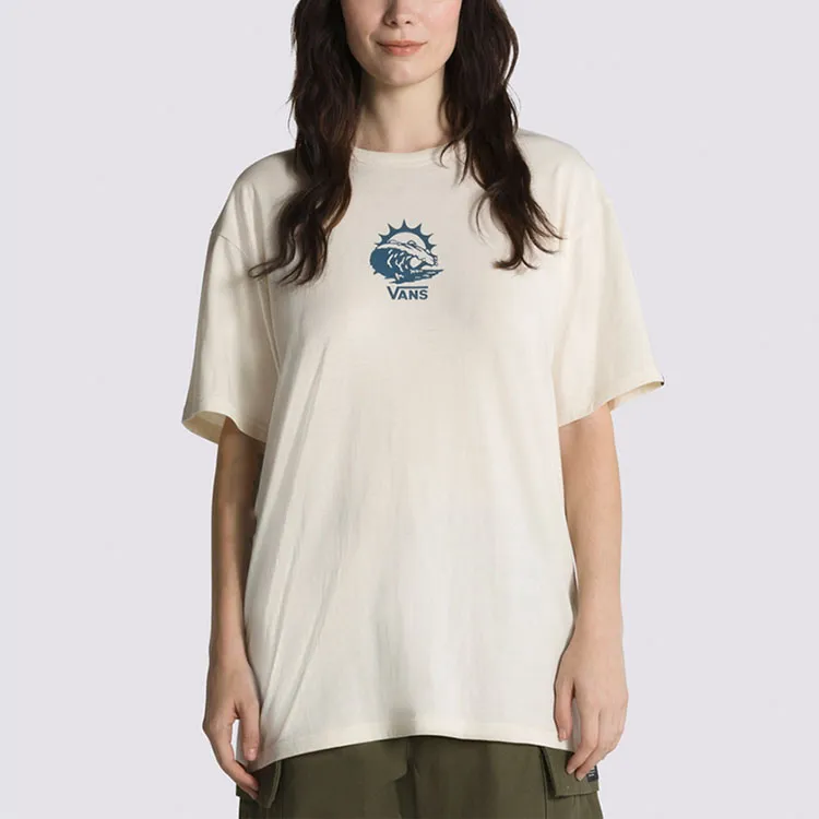 Vans T Shirts Unisex Cream White-4