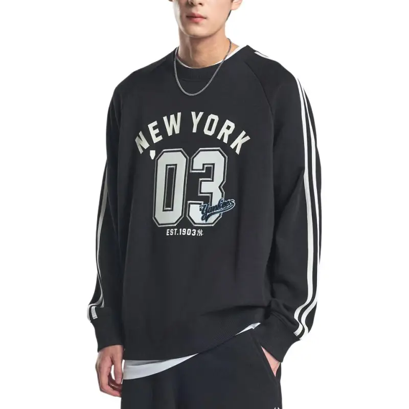 MLB New York Yankees Varsity Sportive Sweatshirt Unisex Black-4