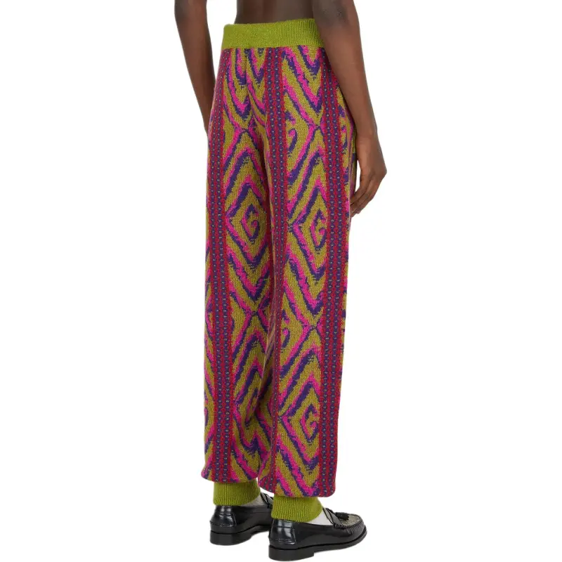GUCCI G Rhombi Wool Knit Trouser-3