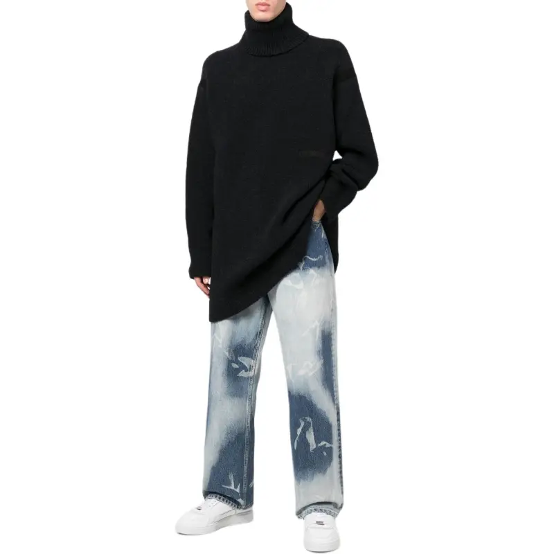OFF WHITE Embroidered logo Roll Neck Jumper-2
