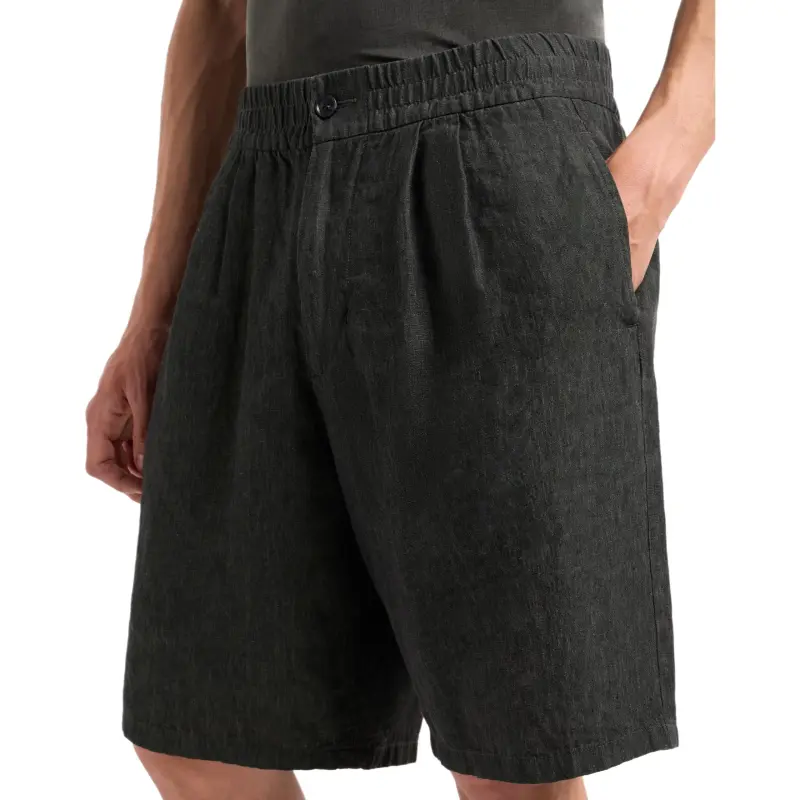 GIORGIO ARMANI Linen Bermuda Shorts-1