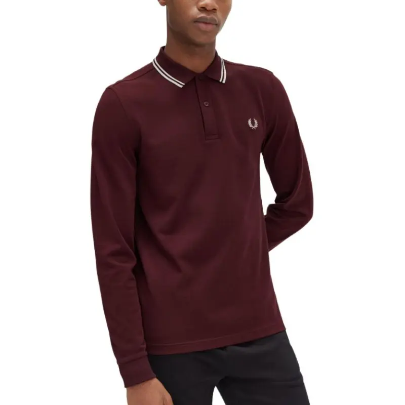 FRED PERRY FW24 Polo Shirt Men's Burgundy-2