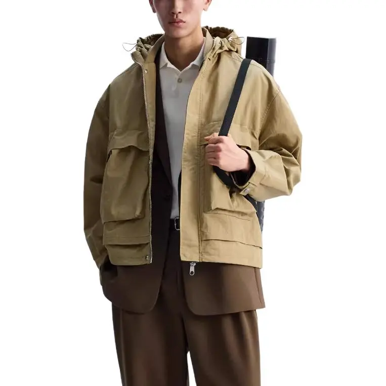 ZARA Jackets Coats Men's Olive Green-6