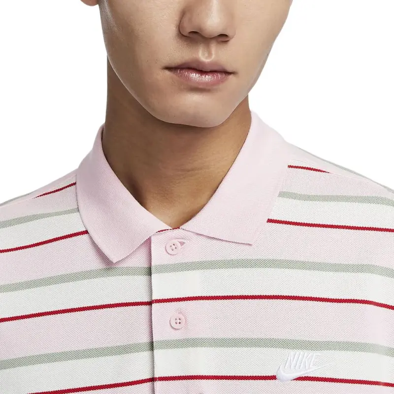Nike Polo Shirt Men's Pink Stripes-5