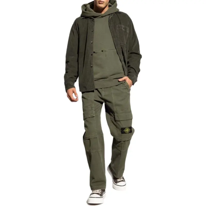 STONE ISLAND Logo Patch Cargo Pants-2