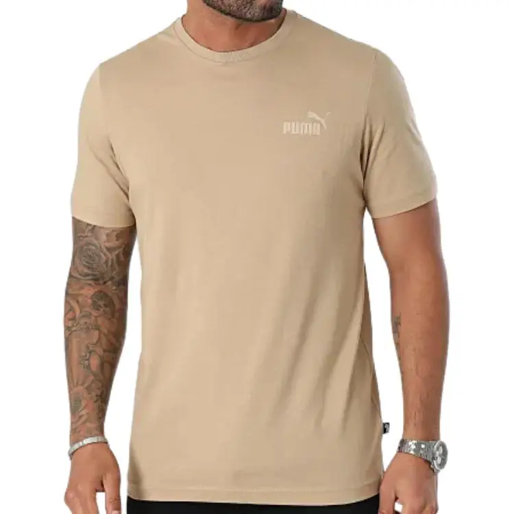 PUMA T Shirts Men Beige-2