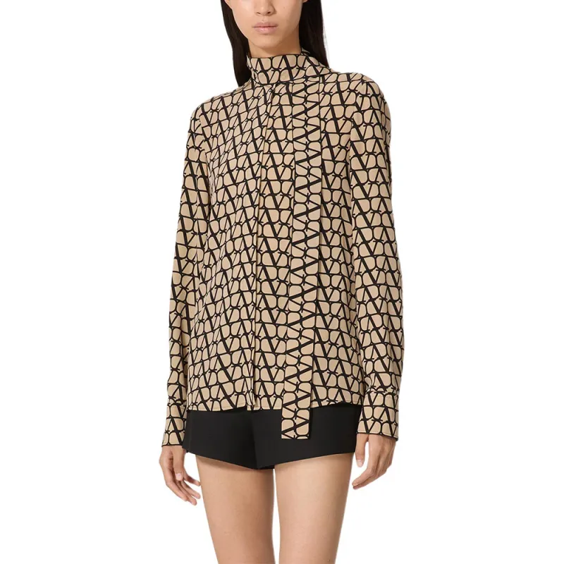 Valentino VLogo Signature Long Sleeved Blouse-3