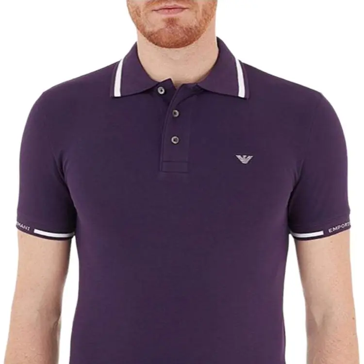 EMPORIO ARMANI SS23 Polo Shirt Men's Purple-3