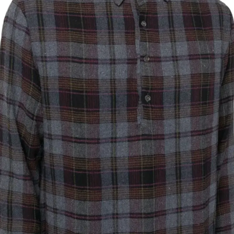 Barena Plaid Pattern Cotton-blend Shirt-4