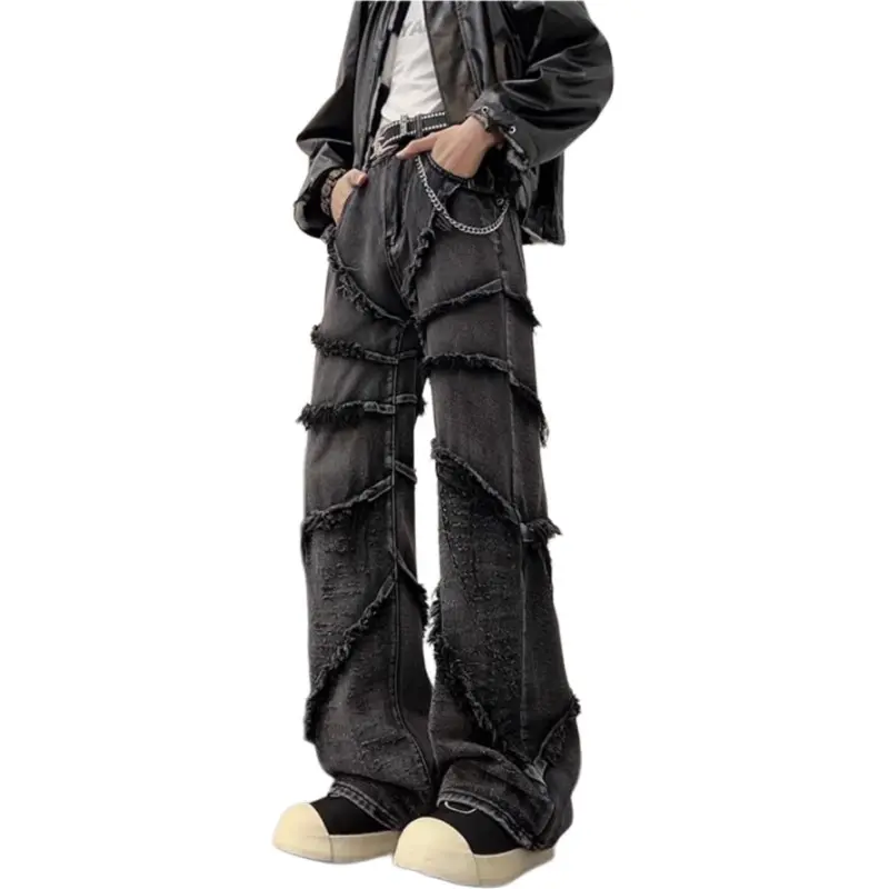 MGXEK Jeans Unisex Black Gray-2