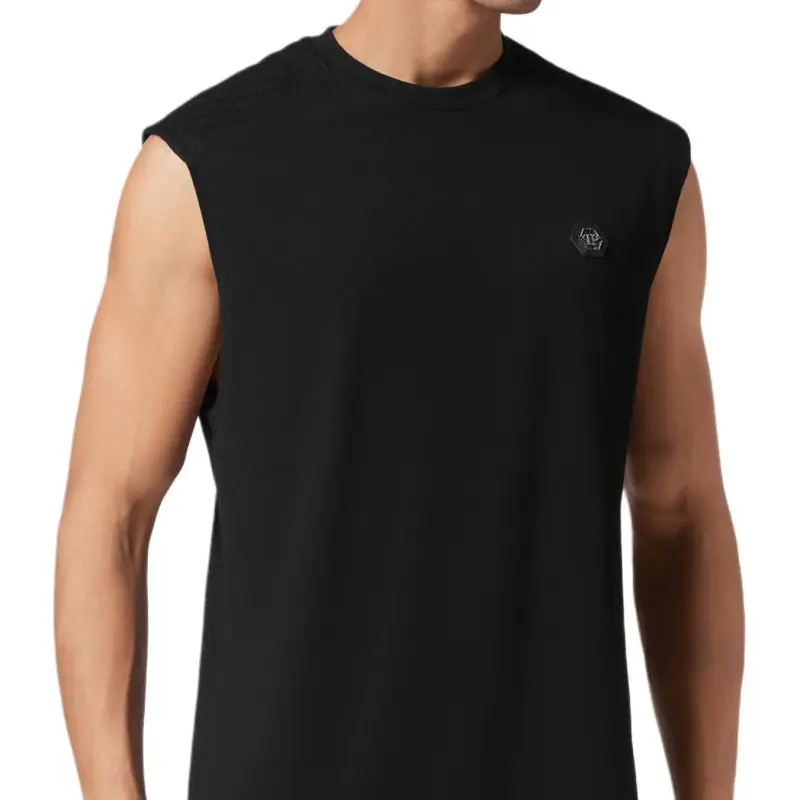 PHILIPP PLEIN Logo appliqué Cotton Tank Top-2