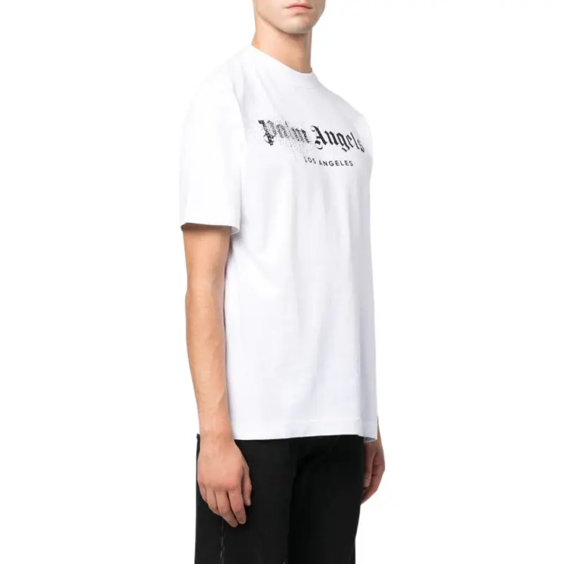 PALM ANGELS Rhinestone Sprayed T Shirt-2