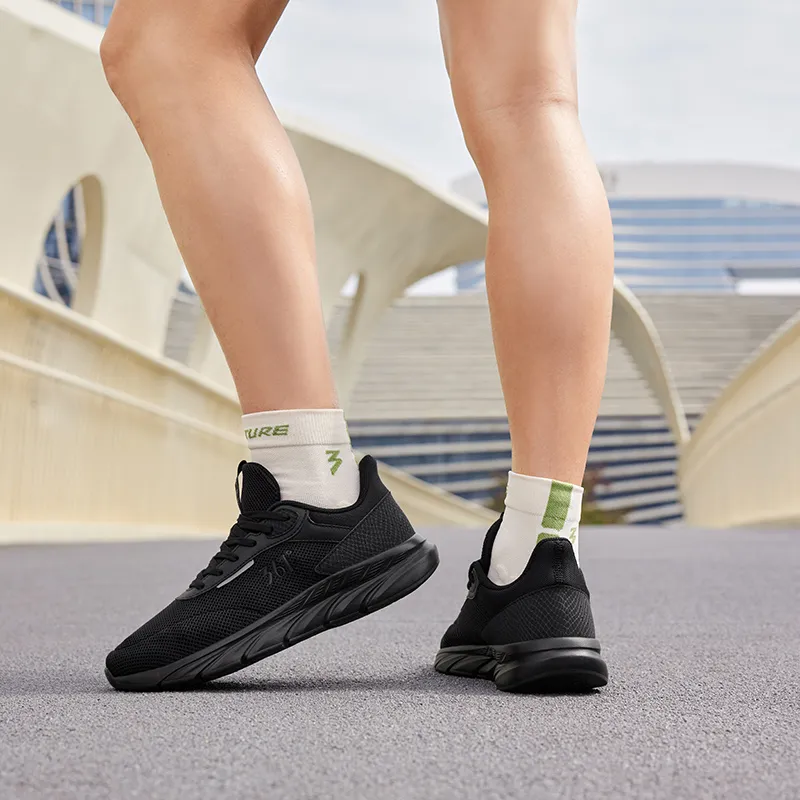 361° Anti Slip Wear Resistant Low Top Casual Running Shoes Men's Black-2