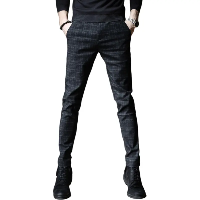 Devanro Casual Pants Men's Black-4