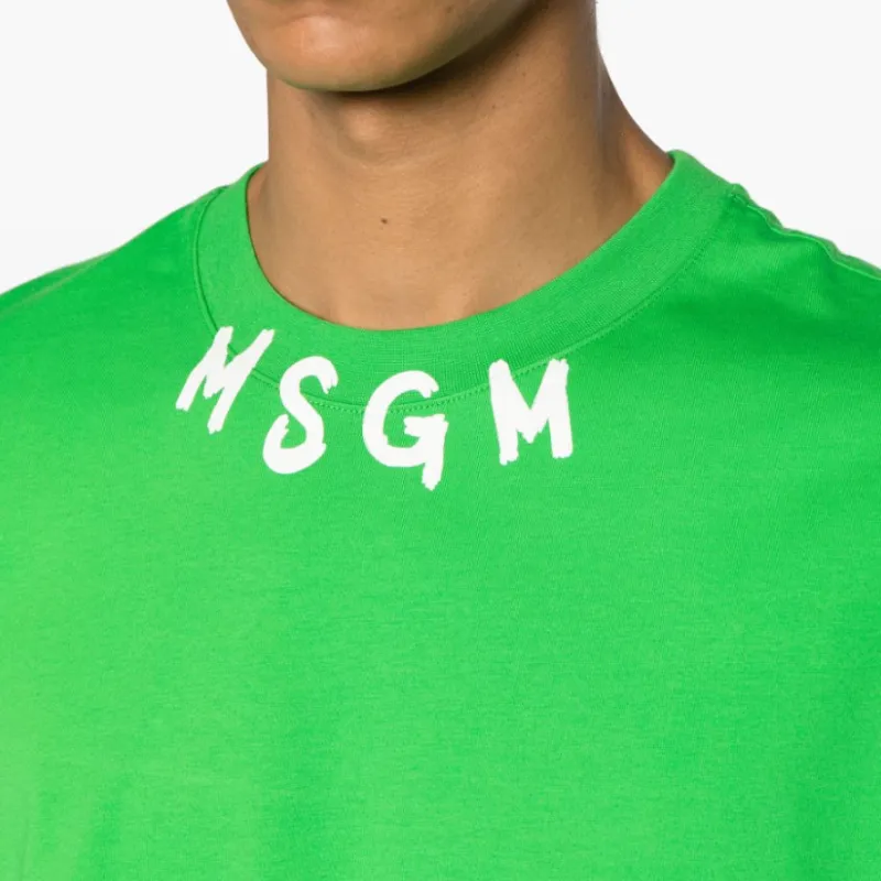 MSGM T Shirt Men's Bright Green-4