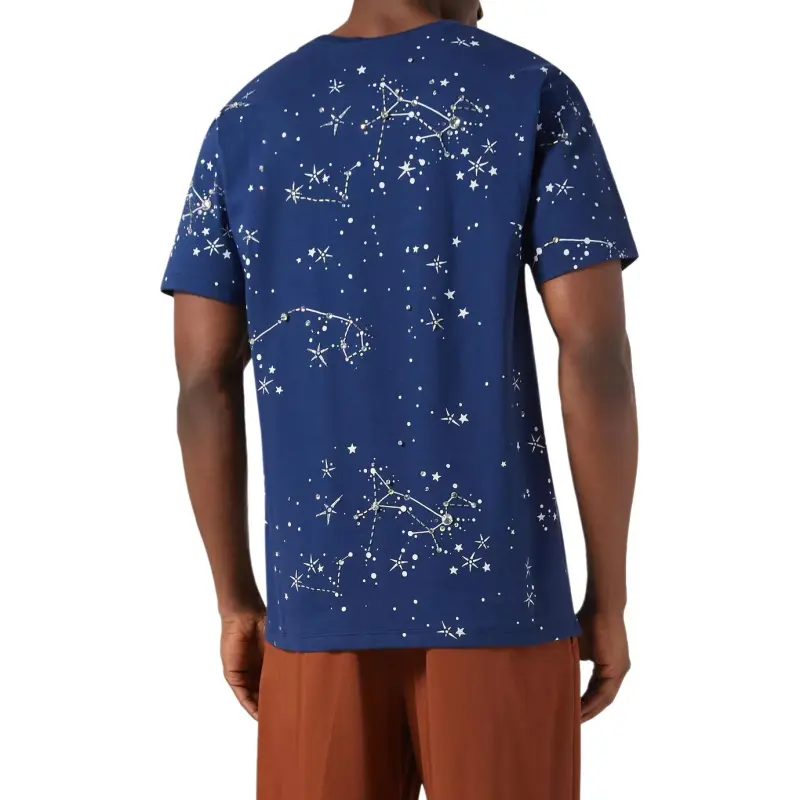 GUCCI Star Logo print Embellished T shirt-7