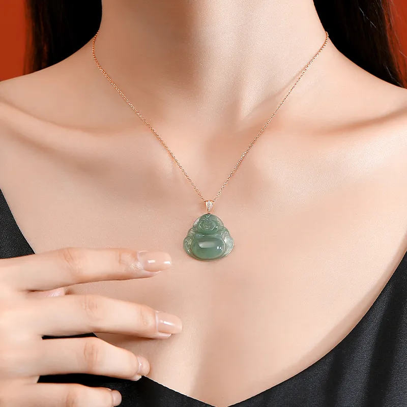 YASHENGZHUBAO Ice Type Jadeite Necklaces Women's-9