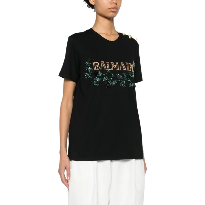 BALMAIN Logo-embellished T-shirt-1