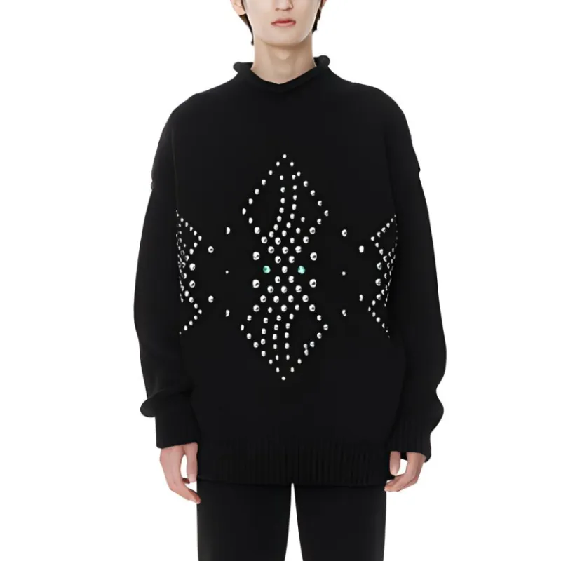 WE11DONE FW22 Sweater Unisex Black-4