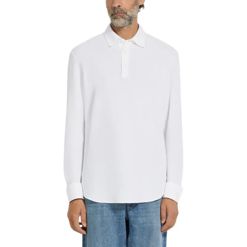 Ermenegildo Zegna Long Sleeved Polo Shirt-1