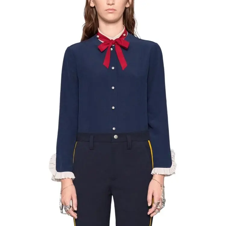 GUCCI Shirts Women's Blue-1