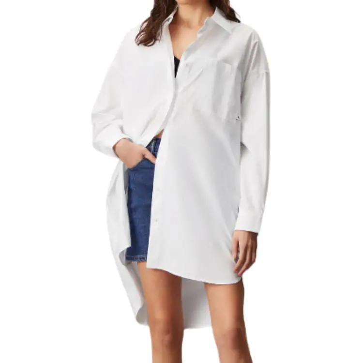 CALVIN KLEIN Long-Sleeved Dresses Women's White-4