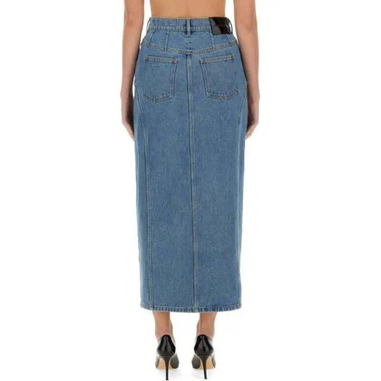 NINA RICCI Panelled Denim Skirt-1